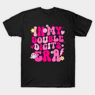 In My Double Digits Era 10 Year Old 10th Birthday Girl Retro T-Shirt